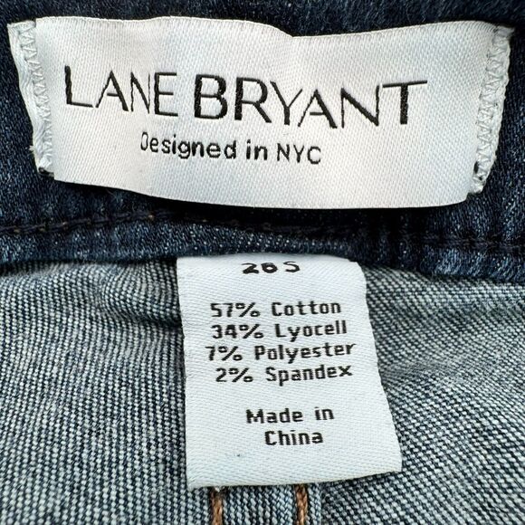 LANE BRYANT Womens 26S Short Medium Wash Mid Rise Super Stretch Bootcut Jeans - Picture 4 of 9